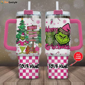 Personalized Grinch 40oz Stanley Tumbler - Gift for Fans - Gift for Fans