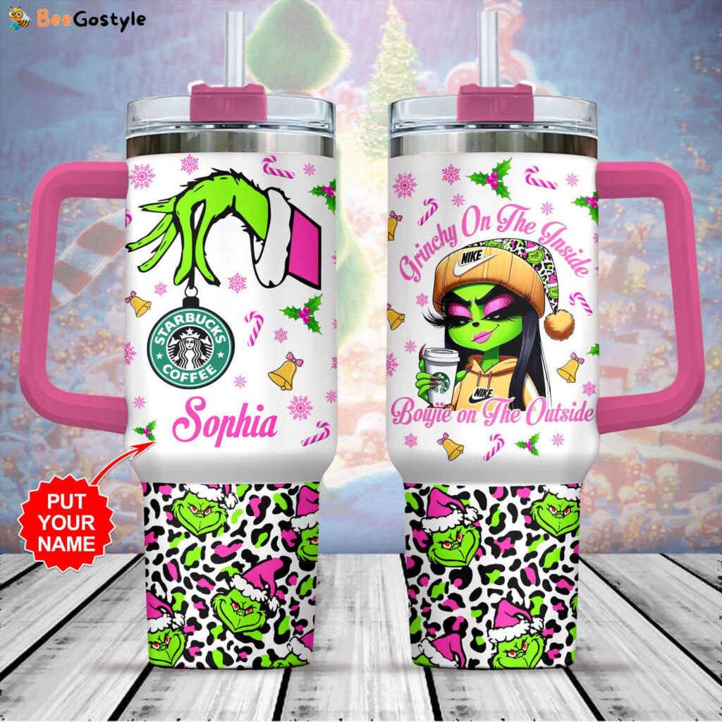 Personalized Grinch 40oz Stanley Tumbler – Gift for Fans – Gift for Fans Personalized Grinch 40oz Stanley Tumbler – Gift for Fans – Gift for Fans