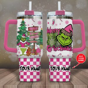 Personalized Grinch 40oz Stanley Tumbler - Gift for Fans - Gift for Fans 1