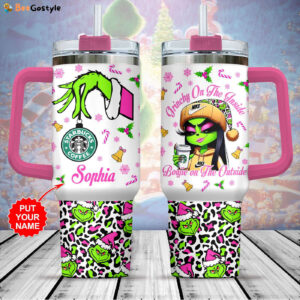 Personalized Grinch 40oz Stanley Tumbler - Gift for Fans - Gift for Fans
