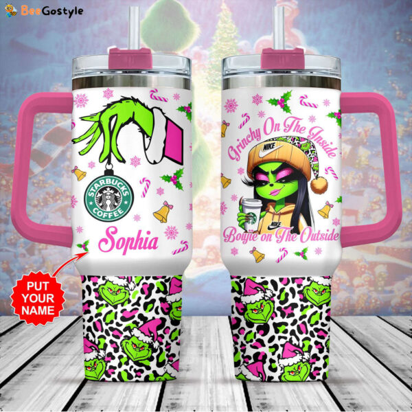 Personalized Grinch 40oz Stanley Tumbler – Gift for Fans – Gift for Fans