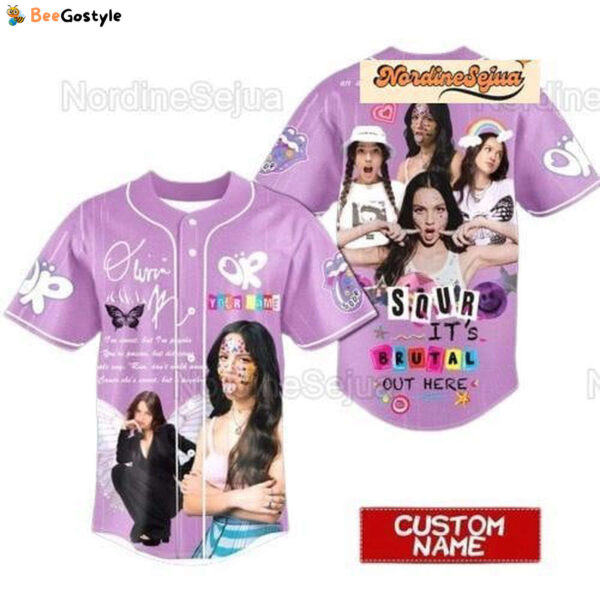 Custom Olivia Rodrigo Sour Baseball Jersey – Official Tour Merch