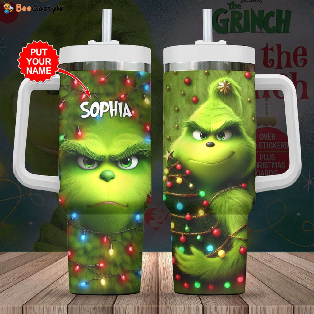 Personalized The Grinch 40oz Stanley Tumbler – Gift for Fans – Gift for Fans Personalized The Grinch 40oz Stanley Tumbler – Gift for Fans – Gift for Fans