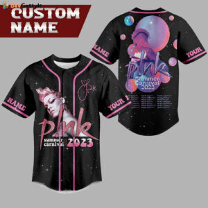 Pink Summer Carnival Baseball Jersey For Men Women And Kids Gift for Fans