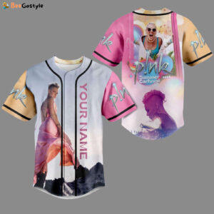 Pink Summer Carnival Baseball Jersey For Men Women And Kids Gift for Fans