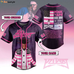 Pink Tape Baseball Jersey For Men Women And Kids Gift for Fans