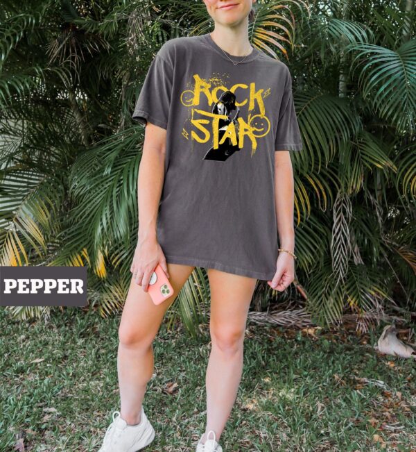 Rock Star T-shirt: Trendy Streetwear Chic for Rocker Girls Metal Music World Tour Concert Tee Comfort Colors