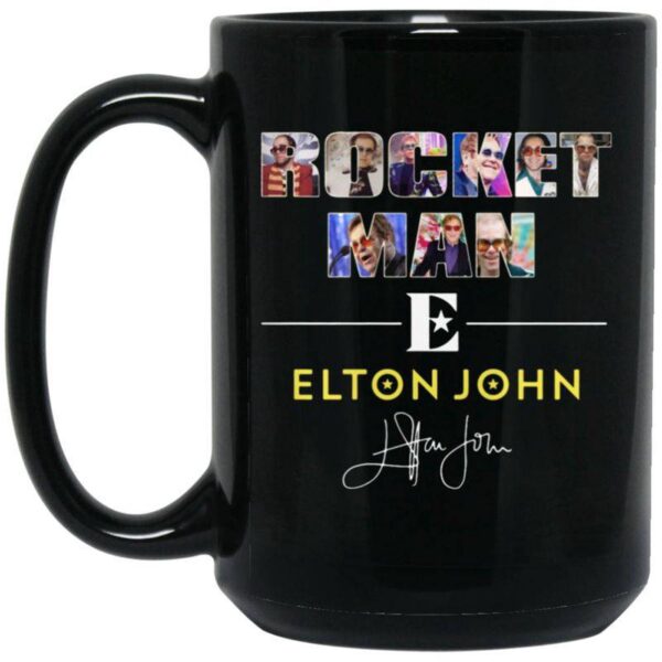 Rocket Man Elton John Signature Mug Ceramic 15oz Coffee Tea Cup