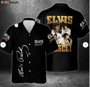 Summer Hawaiian Beach Hawaii Shirt Short-Sleeve Hawaiian 3D Elvis Presley Unisex Hawaiian Shirt The King Elvis Presley Hawaiian Shirt