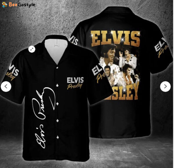 Summer Hawaiian Beach Hawaii Shirt Short-Sleeve Hawaiian 3D Elvis Presley Unisex Hawaiian Shirt The King Elvis Presley Hawaiian Shirt