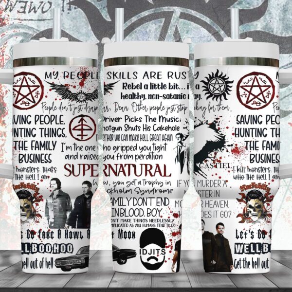 Supernatural 40oz Stanley Tumbler Gift – Gift for Fans – Gift for Fans