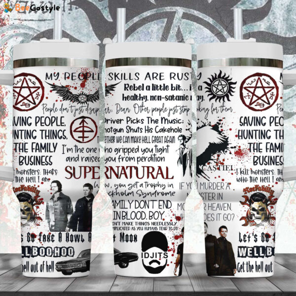 Supernatural 40oz Stanley Tumbler Gift – Gift for Fans – Gift for Fans