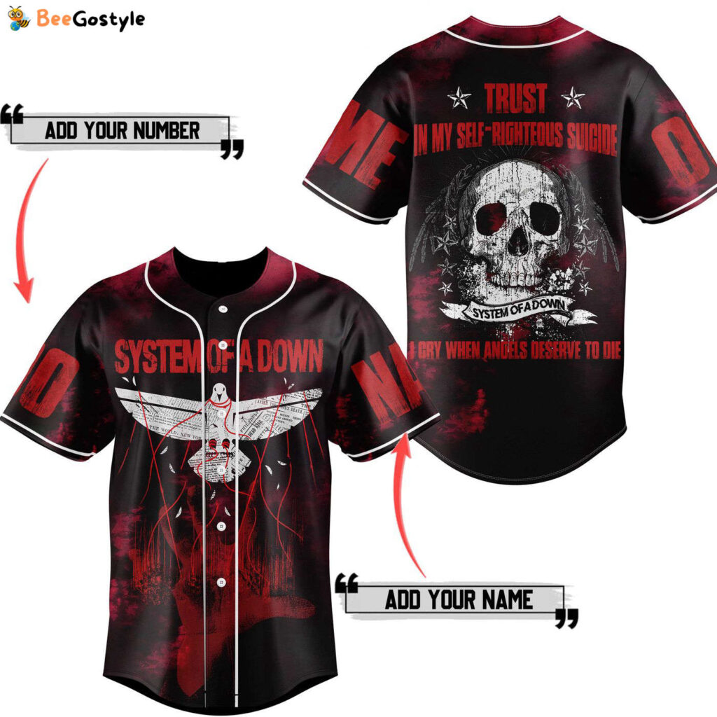 System Of A Down Baseball Jersey For Men Women And Kids Gift for Fans System Of A Down Baseball Jersey For Men Women And Kids Gift for Fans