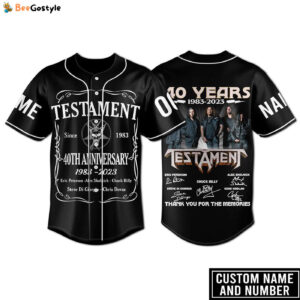 Testament Gift for Fansth Anniversary Baseball Jersey For Men Women And Kids Gift for Fans