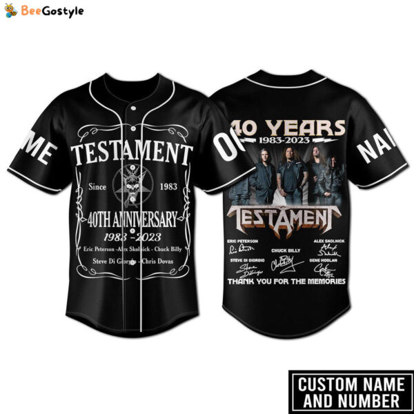Testament Gift for Fansth Anniversary Baseball Jersey For Men Women And Kids Gift for Fans