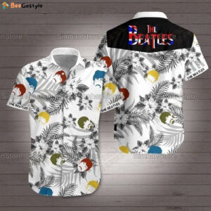 The Beatles Button Aloha Summer Hawaiian Shirt