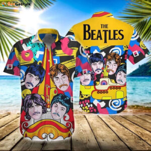 The Beatles Music Band Print Hawaiian Shirt
