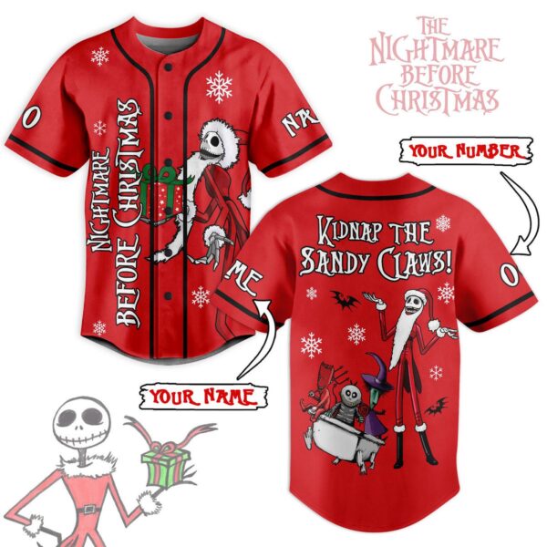 The Nightmare Before Christmas Baseball Jersey For Men Women And Kids Gift for Fans