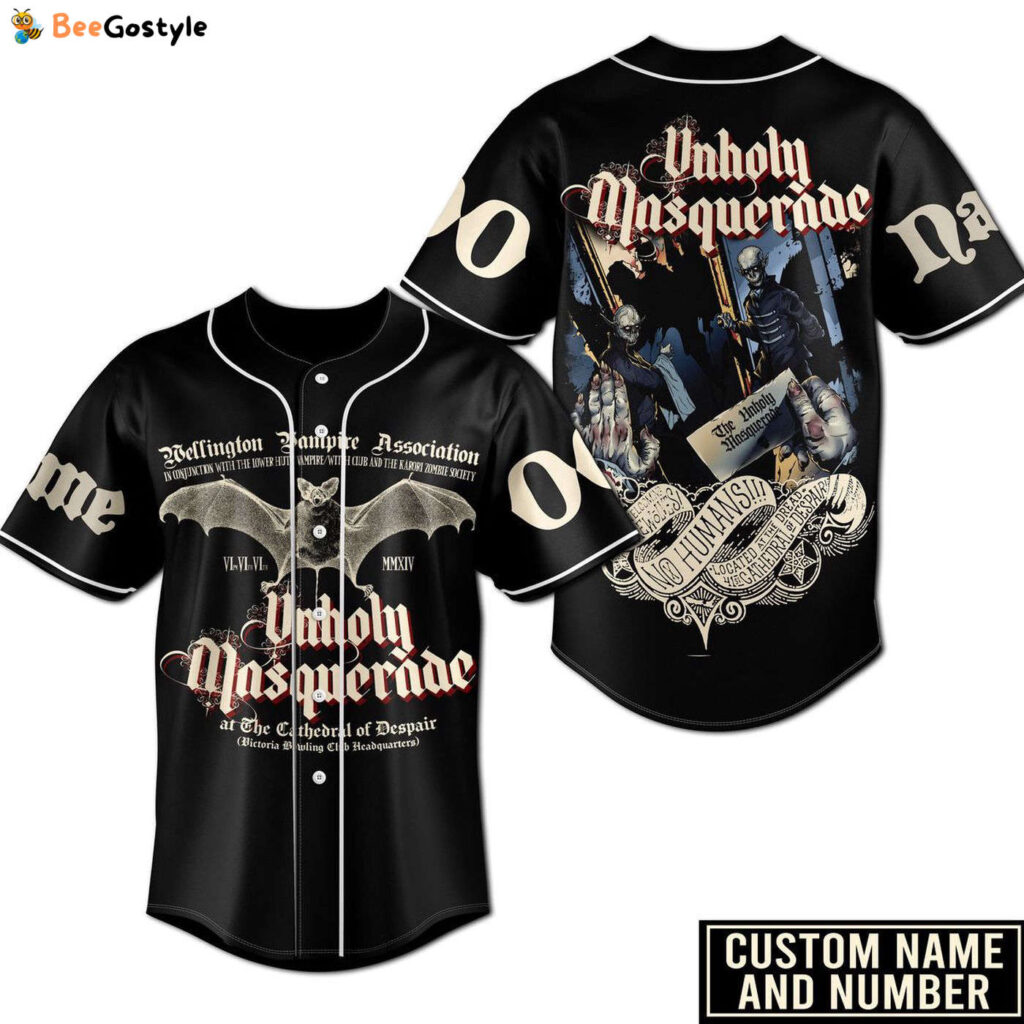 The Unholy Masquerade Baseball Jersey For Men Women And Kids Gift for Fans The Unholy Masquerade Baseball Jersey For Men Women And Kids Gift for Fans