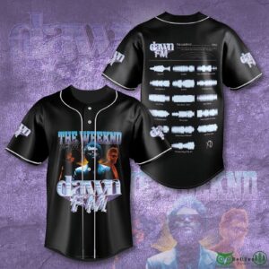 The Weeknd Dawn FM Album Baseball Jersey Shirt: Stylish and Trendy Music Merch