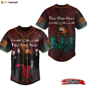 Three Days Grace Chevelle Baseball Jersey For Men Women And Kids Gift for Fans