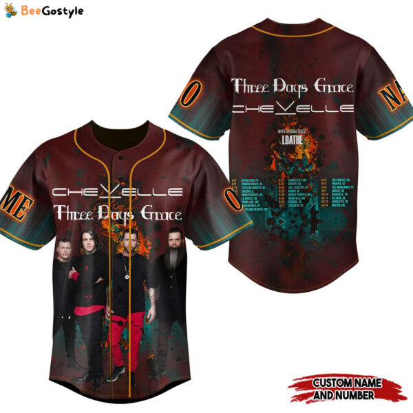 Three Days Grace Chevelle Baseball Jersey For Men Women And Kids Gift for Fans