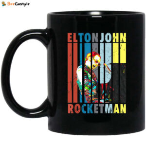 Vintage Elton John Funny Rocketman Play Piano 11 oz Mug