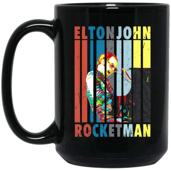 Vintage Elton John Funny Rocketman Play Piano Gift Coffee Mug