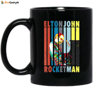 Vintage Elton John Funny Rocketman Play Piano Gift Coffee Mug