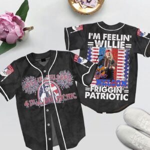 Willie Nelson Fourth of July Picnic Baseball Jersey For Men Women And Kids Gift for Fans 1