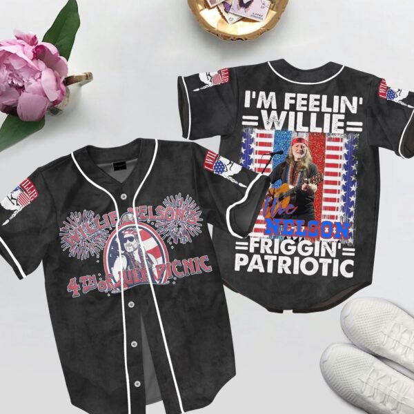 Willie Nelson Fourth of July Picnic Baseball Jersey For Men Women And Kids Gift for Fans