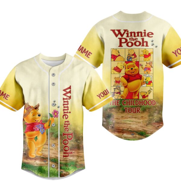 Winnie the Pooh Baseball Jersey For Men Women And Kids