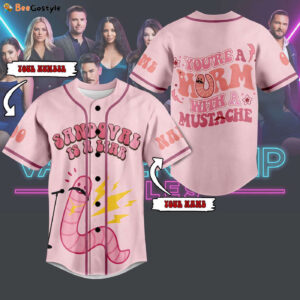 Worm With A Mustache Baseball Jersey For Men Women And Kids Gift for Fans