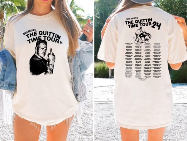 Zach Bryan Quittin Time Tour 2024 T-Shirt: Official Merch for Fans