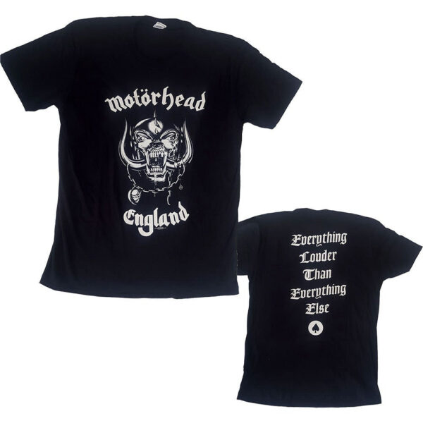 Motorhead England Adult T-Shirt – Official Band Merchandise