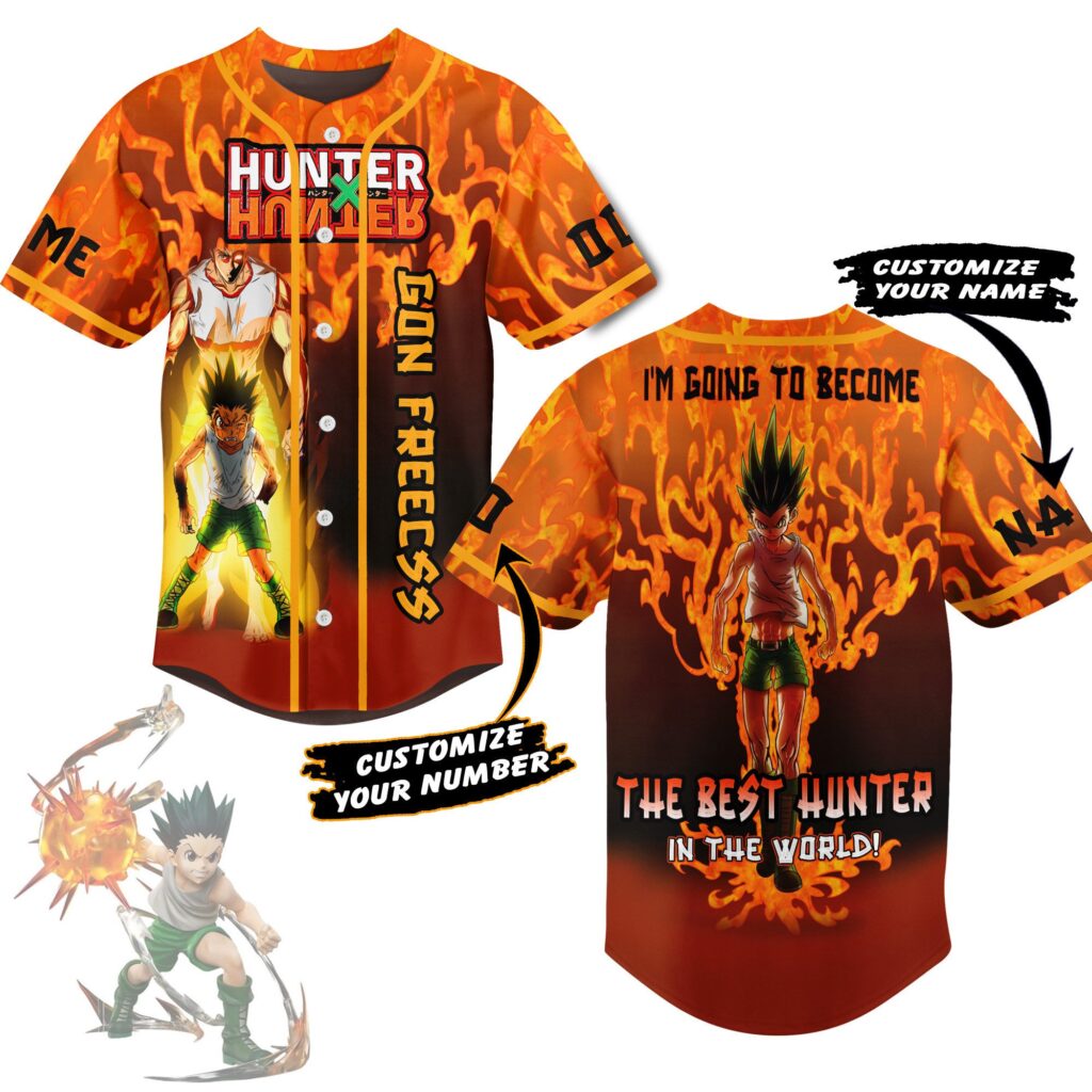 Gon Freecss Baseball Jersey For Men Women And Kids Gift Gon Freecss Baseball Jersey For Men Women And Kids Gift