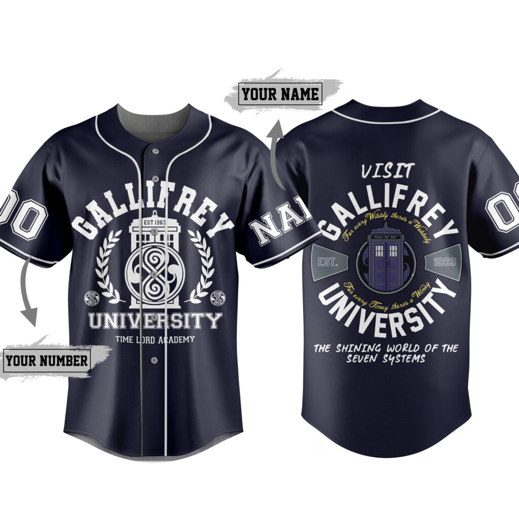 Gallifrey University Baseball Jersey For Men Women And Kids Gift Gallifrey University Baseball Jersey For Men Women And Kids Gift