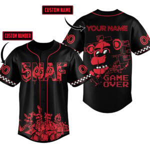 Five Nights at Freddy Baseball Jersey For Men Women And Kids Gift