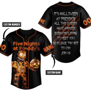 Five Night At Freddy Baseball Jersey For Men Women And Kids Gift