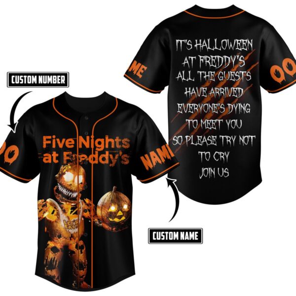 Five Night At Freddy Baseball Jersey For Men Women And Kids Gift