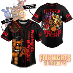 Five Nights at Freddy Baseball Jersey For Men Women And Kids Gift