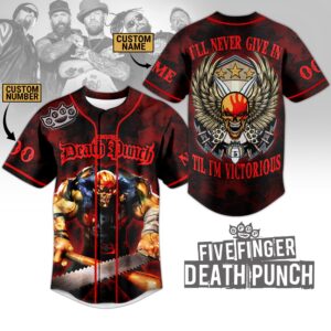 Five Finger Death Punch Baseball Jersey For Men Women And Kids Gift