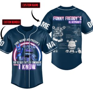 Five Night At Freddy Baseball Jersey For Men Women And Kids Gift