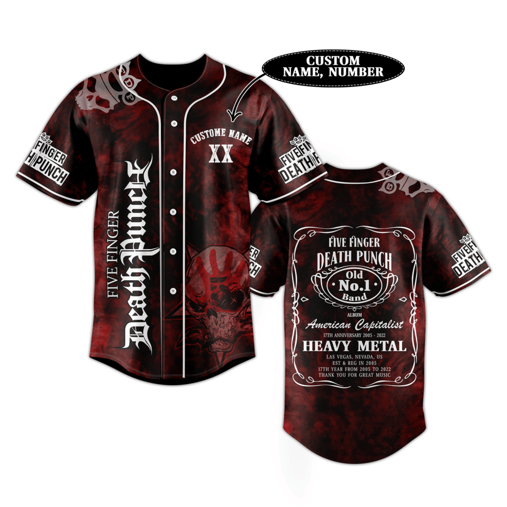 Five Finger Death Punch Baseball Jersey For Men Women And Kids Gift Five Finger Death Punch Baseball Jersey For Men Women And Kids Gift