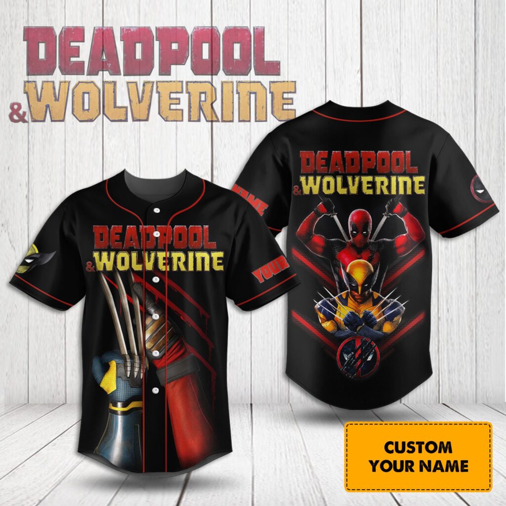 Deadpool & Wolverine Baseball Jersey For Men Women And Kids Gift Deadpool & Wolverine Baseball Jersey For Men Women And Kids Gift
