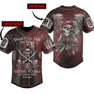 Dead Men Tell Baseball Jersey For Men Women And Kids Gift