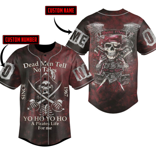 Dead Men Tell Baseball Jersey For Men Women And Kids Gift