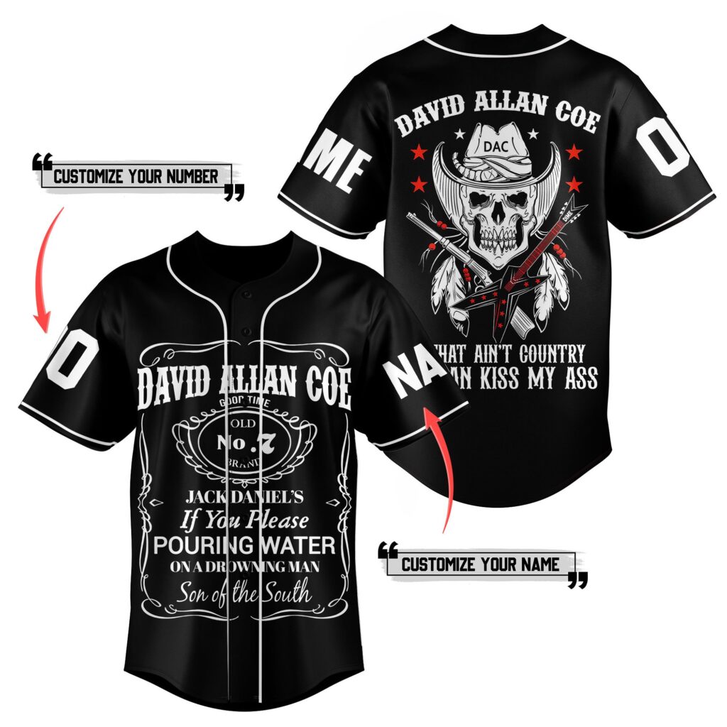 David Allan Coe Baseball Jersey For Men Women And Kids Gift David Allan Coe Baseball Jersey For Men Women And Kids Gift