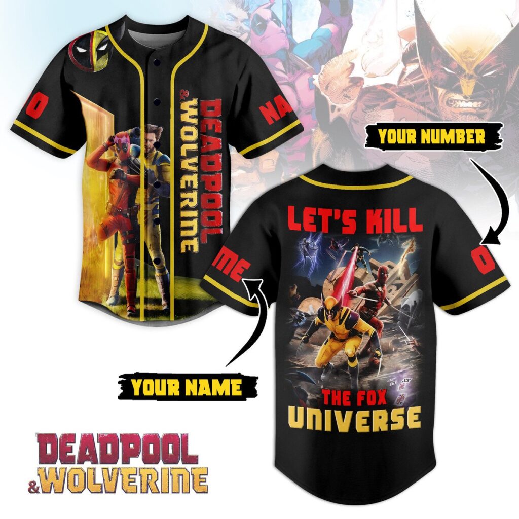 Deadpool & Wolverine Baseball Jersey For Men Women And Kids Gift Deadpool & Wolverine Baseball Jersey For Men Women And Kids Gift