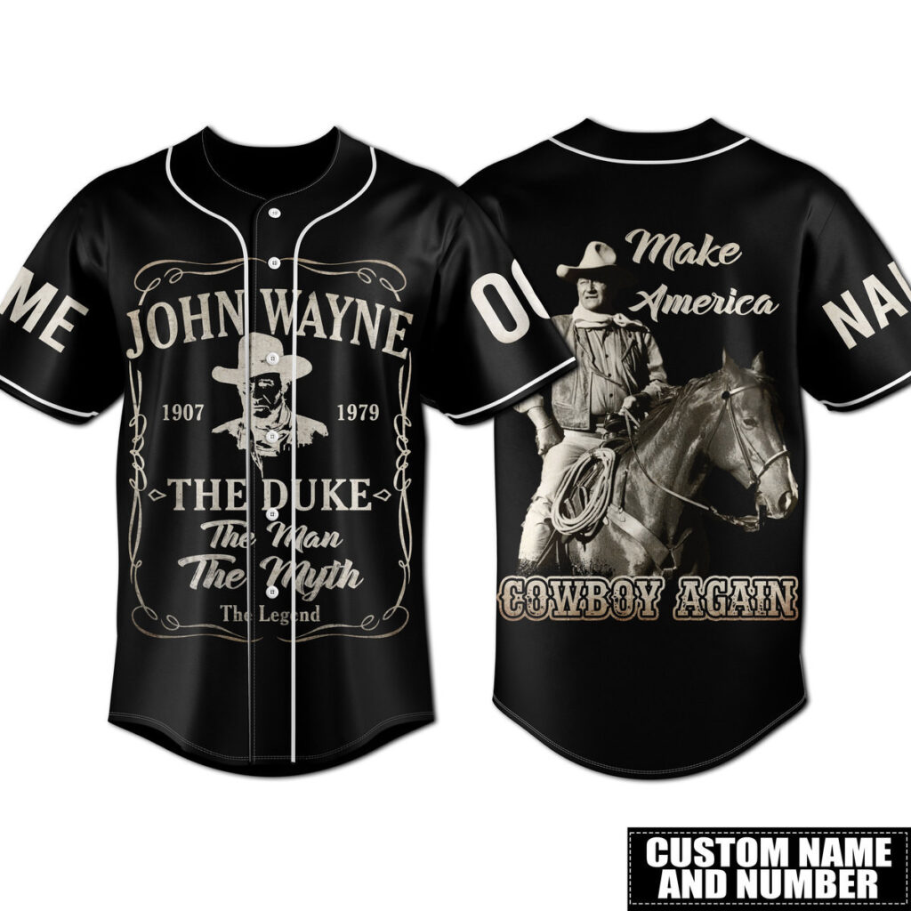 John Wayne Baseball Jersey For Men Women And Kids Gift John Wayne Baseball Jersey For Men Women And Kids Gift